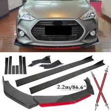 Front Bumper Rear Lip Spoiler Splitters Body Kit For Hyundai Veloster