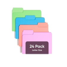 Smead Supertab File Folders 24 Pack Assorted Bright Colors With Oversized Tabs