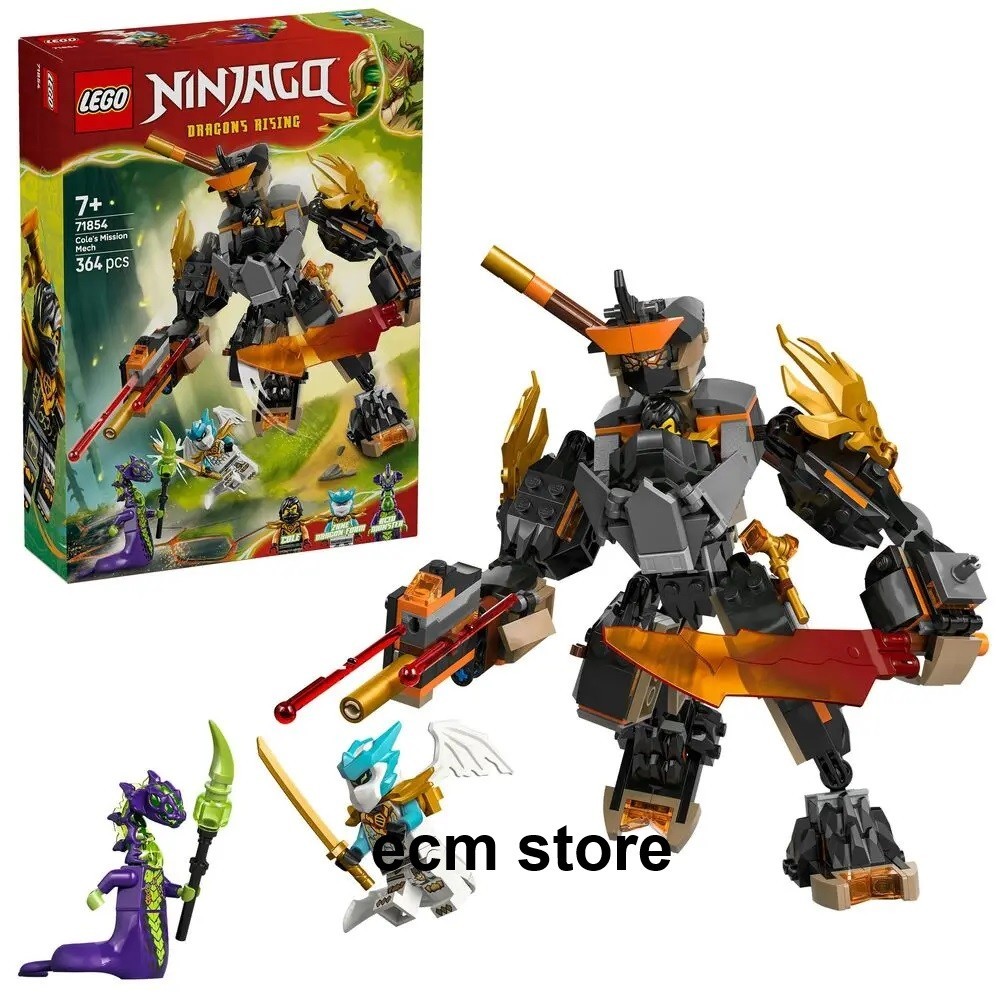 LEGO NINJAGO 71854 La Mission Du Robot Cole et du Dragon Zane pour Enfant