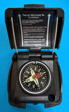 Brújula de Solapa de Bolsillo Normark Vintage Modelo PL 180 Llena de Líquido Hecha en Finlandia