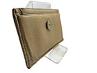 CHANEL Vintage Unisex Card Case ID Holder CC Logo Beige Gold Leather Slim Wallet — photo 5