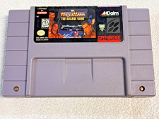 1992 WWF Wrestle Mania The Arcade Game SNES Authentic Cartridge Super Nintendo