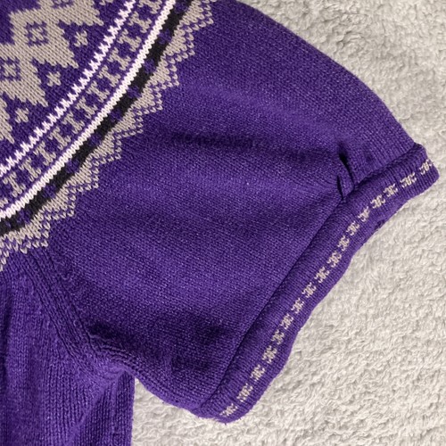 Lane Bryant Fair Isle Button Up Sweater Womens 18/20 Purple Grandmacore Outdoors - Picture 4 of 14