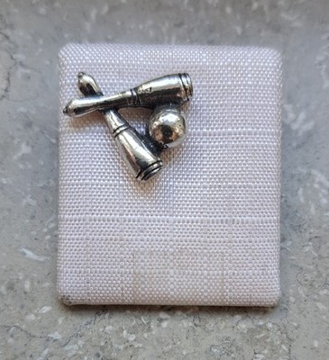 Sterling Silver 925 Rhythmic Gymnastics Pin   Clubs and Ball Design  ...