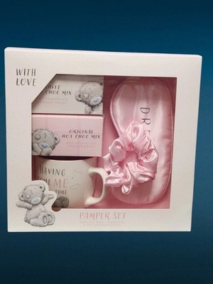 Luxus Tatty Teddy Kakao Verwöhnbox Becher Schlafmaske Scrunchie Set