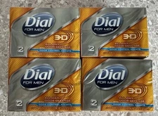 Lot Of 4•Dial for Men•All Day Odor Defense•3D•2 Pk Bar Soap•Sealed