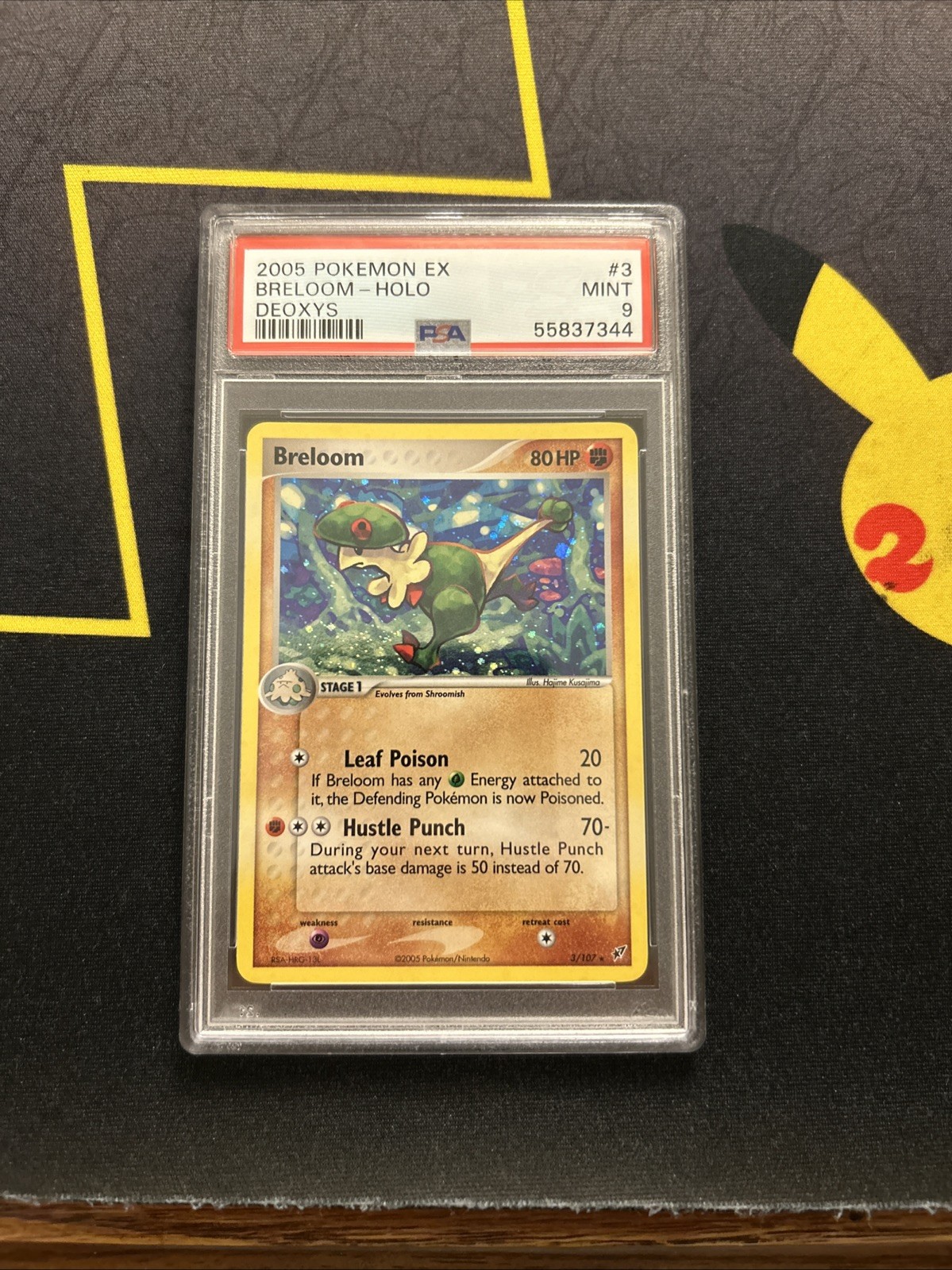 PSA 9 Breloom 3/107 Holo -Graded Pokemon Card- EX Deoxys
