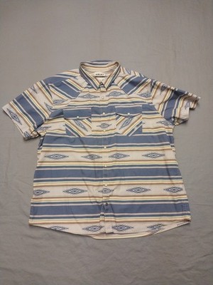 Ariat Western Shirt Mens XXL Short Sleeve Aztec Retro Fit Pearl Snap 