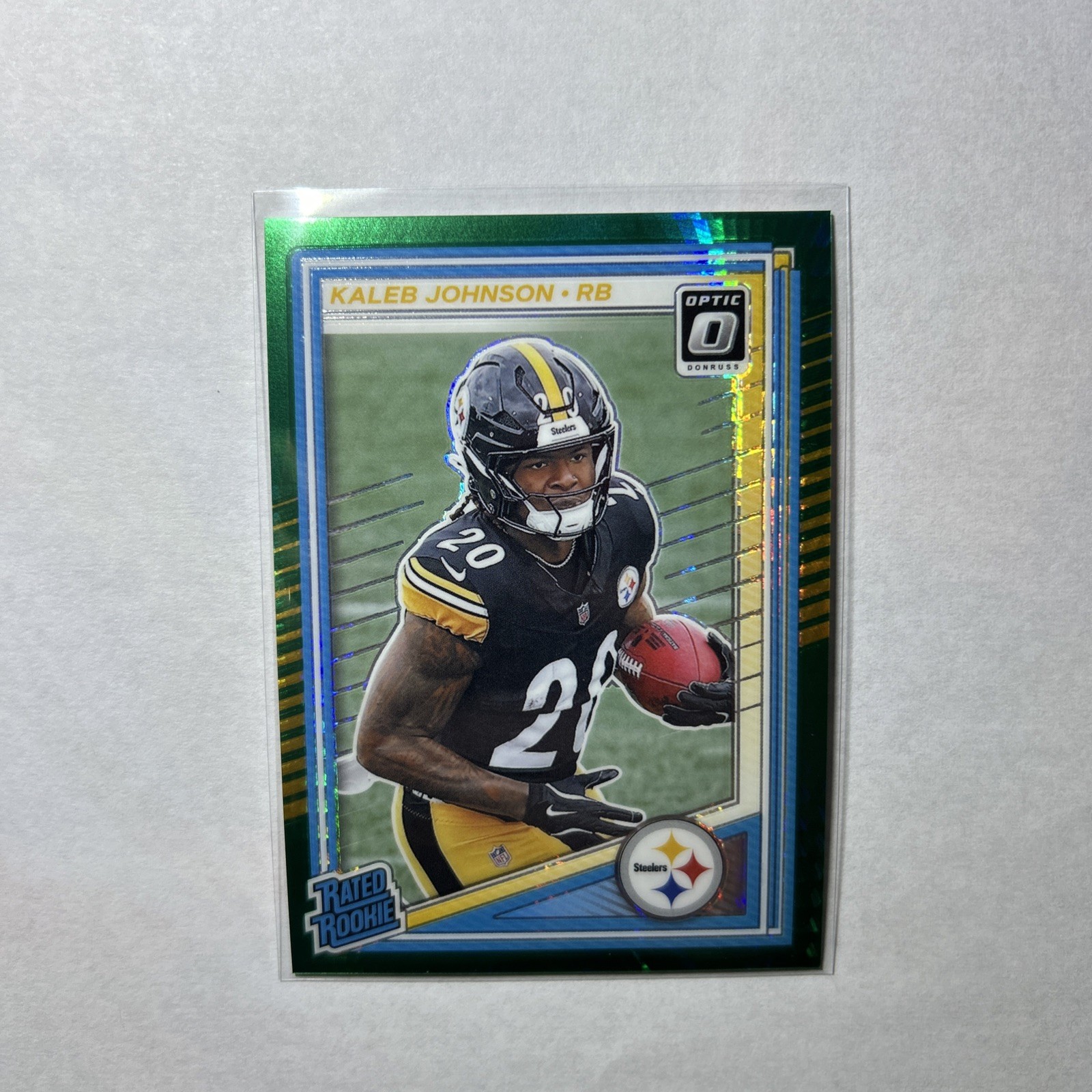2025 Donruss Optic #232 Kaleb Johnson Green Velocity