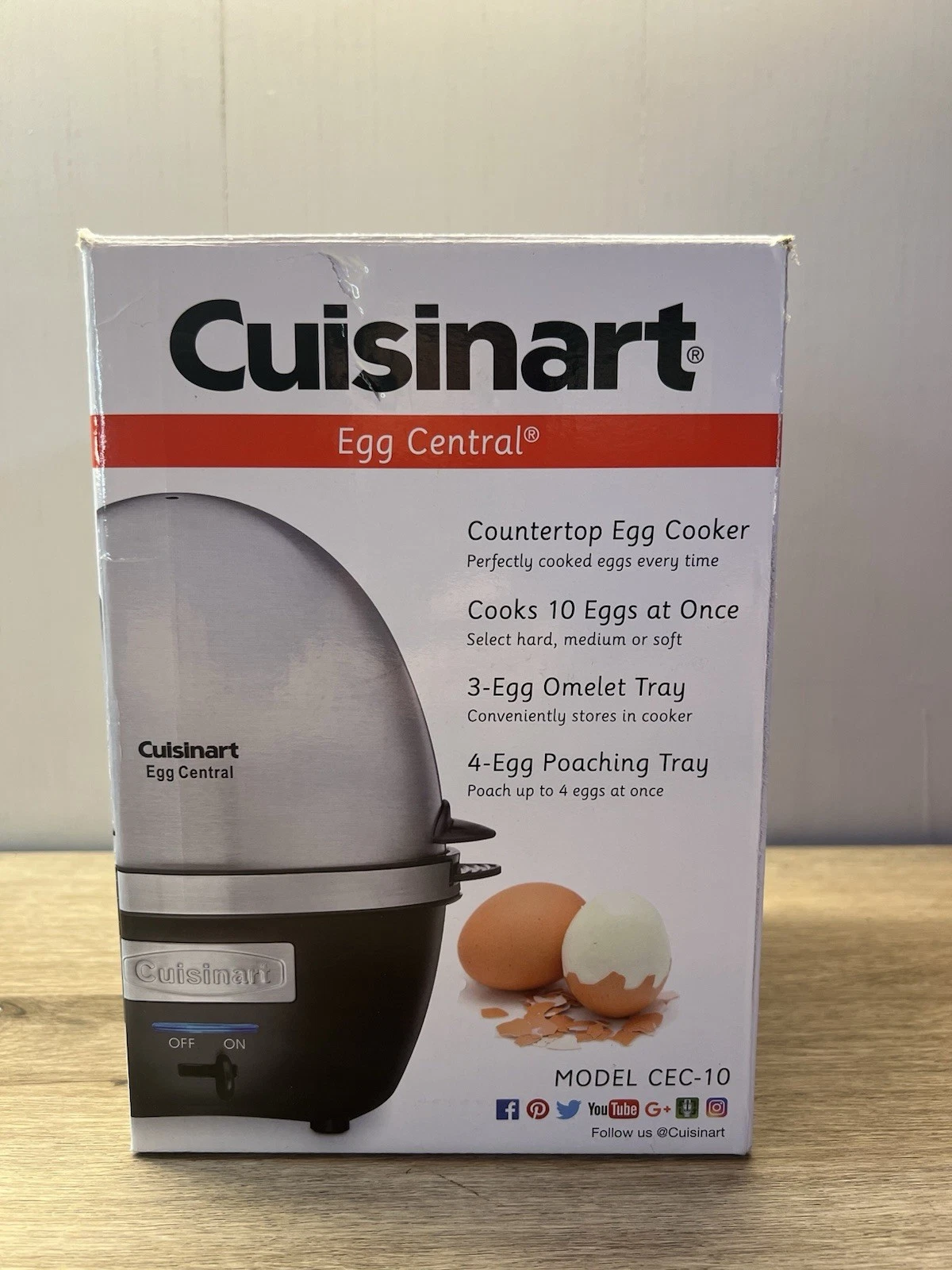 Cuisinart Egg Central Electric Egg Cooker 10 Egg Capacity CEC-10 Open Box
Opens in a new window or t