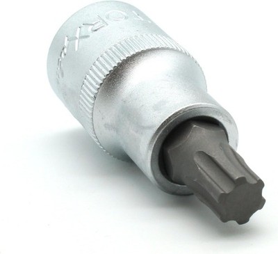 TEMO Torx Plus 50IP 2 Inch Long Bit Socket 1/2 Square 2, Silver 