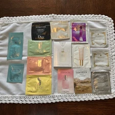 Variety of Skincare and Fragrance Samples From Different Brands All New