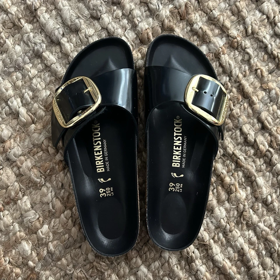 Sandalias Birkenstock Madrid Hebilla Grande Charol - Negro Alto Brillo - Hombre 6 Foto 2 de 4