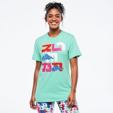 Zumba Eastern Flavor Unisex Crew Neck Tee Light Green XS/S M/L XL/XXL New