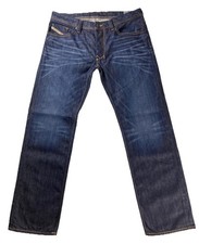 Diesel Larkee Jeans W36 L32 Regular Straight Cotton Whiskers Wash 0806W Blue