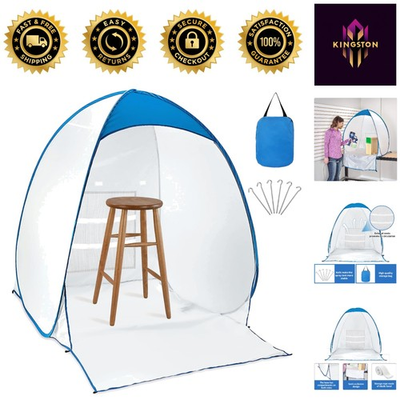 #ad Durable Pop Up Spray Painting Tent for Safe Indoor amp; Outdoor Use Blue 35x34x30 $56.99