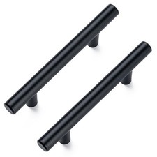 Matte Black Stainless Steel Cabinet Pull Handles 10PCS Kitchen Hardware