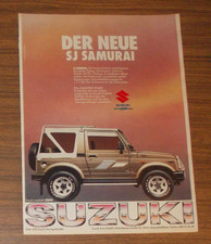 Seltene Werbung SUZUKI SJ SAMURAI Deluxe Cabrio Freizeit Freiheit Abenteuer 1988