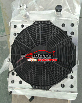 Aluminum Radiator-Radtec+Shroud+Fan For 57-60 Jaguar XK150 Roadster DHC FHC1950S