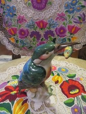 Herend Naturalistic Kingfisher w/Fish In Mouth Hand Painted