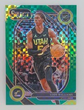 Cody Williams Rookie Green Prizm 5/5 Bookend Number Match Utah Jazz Panini RC SP
