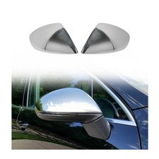 Side Mirror Cover Caps Fits Vw Touareg 2.gen 2011-2015 Pre-fl S.steel Chrome 2x