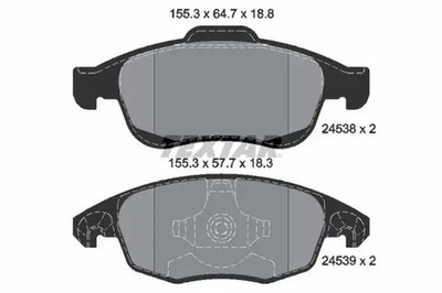Bremsbeläge 2453801 TEXTAR für CITROËN PEUGEOT DS