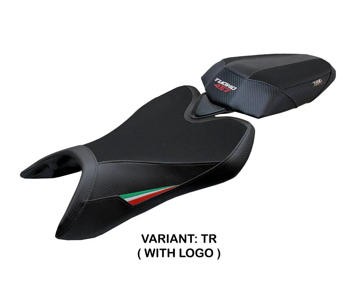 Seat cover Vignesh Tricolor TR + logo Tpz compatible APRILIA TUONO 457 2025 2026