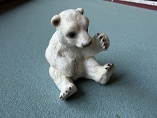 Schleich 1993 Sitting POLAR BEAR CUB Figure Arctic Baby Wildlife 14084 Retired