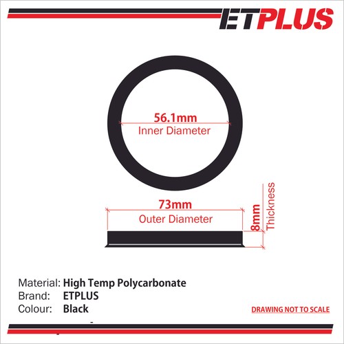 Spigot Rings 73 - 56.1 Fit ROTA alloy wheels - Picture 2 of 3