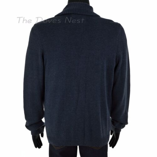 URBAN PIPELINE Young Men's MEDIUM Shawl Collar NAVY AZTEC Print Cardigan SWEATER - Picture 10 of 11