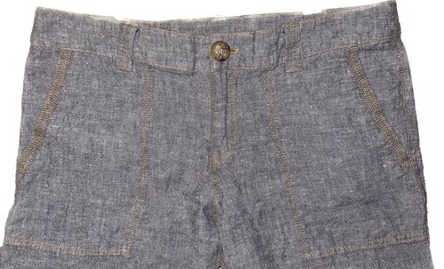 Ivy Jane Casual Gray Linen Pants, Stylish straight Leg Mid-rise, Women's size 6 - Picture 5 of 10