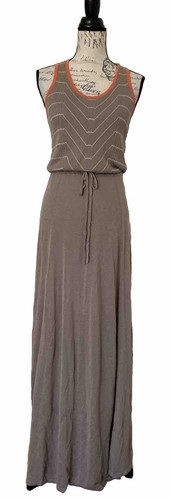 Victoria's Secret Brown Ribbed Halter Top Long Cotton Dress VS Size L - 第 1/6 張圖片