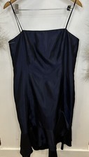 Alvina Valenta Strapless Bow Bridesmaid Dress Formal Navy Blue Size 18