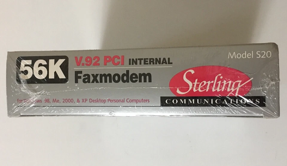 Sterling Communications 56K V.92 PCI Internal Fax Modem Windows FACTORY SEALED - Image 3 of 3
