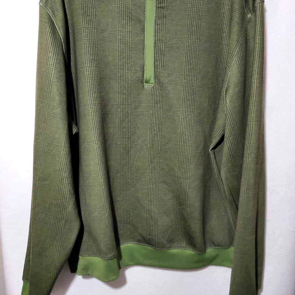 Camisa Pullover Bobby Jones 1/4 Cremallera Manga Larga Para Hombre Extra Grande Verde X-H20 Foto 2 de 4