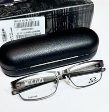 Oakley Metal Plate OX5038 0655 Brushed Chrome Titanium Eyeglasses Frame 55-18