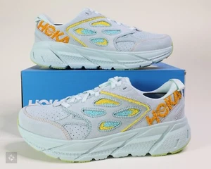 Hoka One One Clifton L Embroidery Blue Glass Shoes Men's Size 10 (1126854-BGRYL)