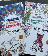 Lot Of 4 Adult Coloring Books Stress Relieving Patterns Relaxation Creativity