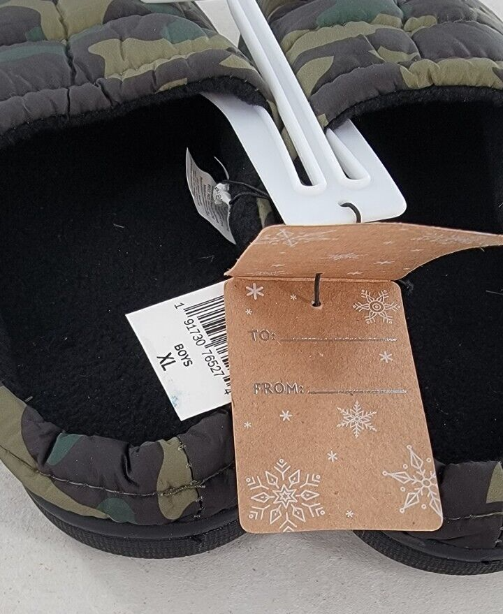 SAOLA Capelli New York Camo Puff Pantofole Fodera in Pile Suola in Gomma Ragazzi X Large 3 4