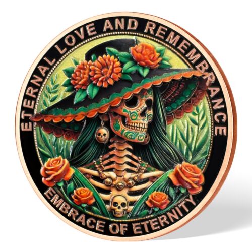 Moneda Memento Mori-Cráneo 3D Real -Día de Muertos-Ficha de Práctica Estoica Diaria Regalo - Imagen 22 de 24