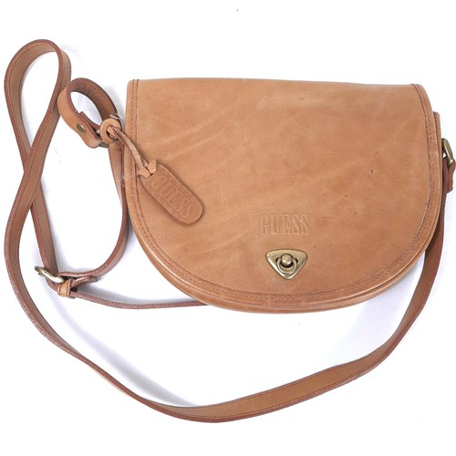 Vintage 90s Guess Cuero Marrón De Bloqueo de Giro Bandolera Hombro Bolso de  Mano Cartera de colegial | eBay