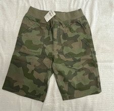 New Hanna Andersson Boy Shorts Woven Cargo Camo, 130/ US 8