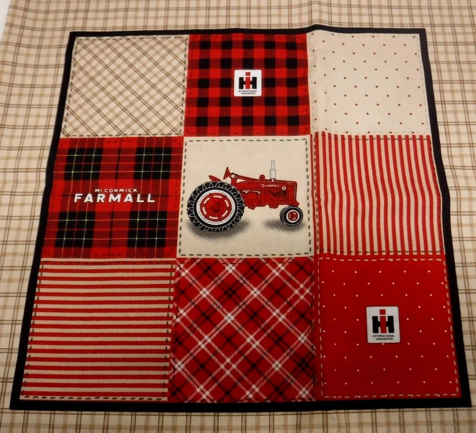 Material de tela de panel de almohada a cuadros Farmall Foto 4 de 4
