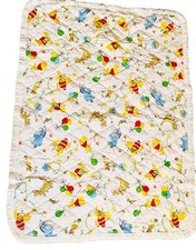 Vintage Winnie The Pooh Quilted Baby Blanket by Sears Roebuck