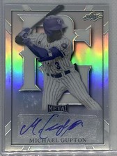 2021 LEAF PERFECT GAME METAL SILVER REFRACTOR MICHAEL GUPTON AUTO