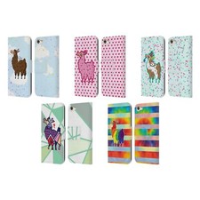 GRACE ILLUSTRATION LLAMA LEATHER BOOK WALLET CASE COVER FOR APPLE iPOD TOUCH MP3