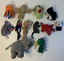 Lot of 12 Finger Puppet Animals