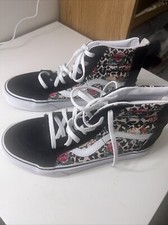 Vans Leopard Floral Kids Sk8-Hi Zip Shoes
