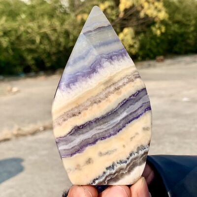 209G Natural Blue Rainbow Fluorite Crystal Water Drop Stone Specimen